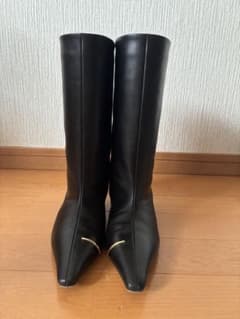 【美品】トゥモローランドHENRI EN VARGOレザーミドルブーツ黒35.5のサムネイル