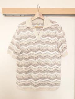 COOHEM】ZIGUZAGU SUKASHI KNIT PULLOVER - メルカリ