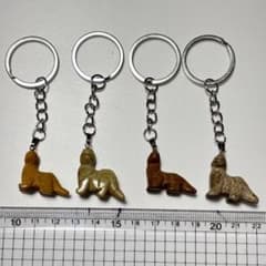天然石 恐竜 キーホルダー 4個セットのサムネイル