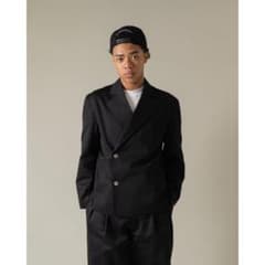 SIMPLYCOMPLICATED BOXY DOUBLE JACKET 黒 SIMPLYCOMPLICATED BOXY DOUBLE JACKET - メルカリ