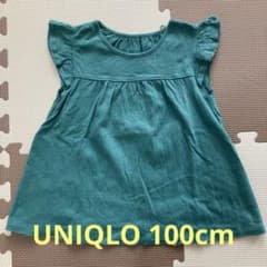 UNIQLO 그린 반소매 탑스 100cm