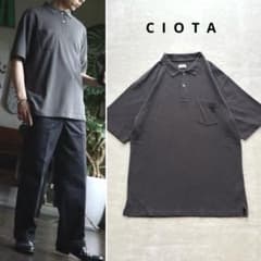 CIOTA シオタ スビンコットン 鹿の子ポロシャツ CHARCOAL GRAY m70370260253_1.jpg?1752730147