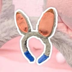 うさ耳カチューシャ　ハロウィン　うさぎ　もふもふ　イベント　仮装　可愛い　グレーのサムネイル