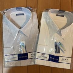 新品未開封　ワイシャツセットMILA MODA  ホワイト/ブルーストライプのサムネイル
