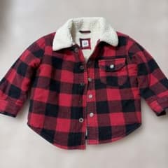 baby GAP ボア襟 チェック柄 ジャケットのサムネイル
