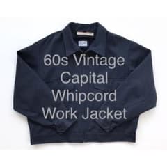 60sヴィンテージCapital ワークジャケット ウィップコード ウール