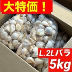 大特価】青森県産 にんにく L.2Lバラ 5kg 福地ホワイト 家庭用 加工