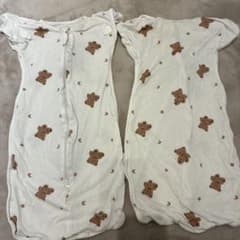 くま柄 おくるみ スワドル(メッシュ素材)Mサイズ2枚セットのサムネイル