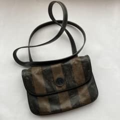 リペア向け FENDI フェンディ ペカン柄 ポシェット 希少 2層式 斜め掛 