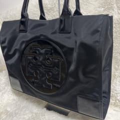 極良品✨TORY BURCH エラ ナイロントートバッグ 黒 A4可 - メルカリ