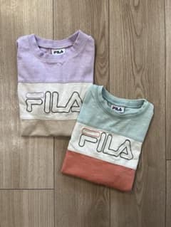 FILA×アプレレクール　長袖　ロンT お揃い　リンク　兄弟　姉弟　110 80のサムネイル