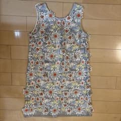 花柄刺繍 ノースリーブ ミニワンピースのサムネイル
