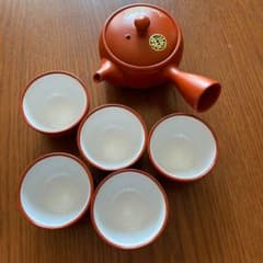 常滑焼　茶器セット　急須　湯呑み五客　小ぶりサイズのサムネイル