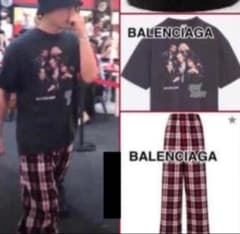 BALENCIAGA 18aw ウールチェックワイドバギーパンツ 登坂広臣着用 BALENCIAGA 18aw ウールチェックワイドバギーパンツ 登坂広臣着用