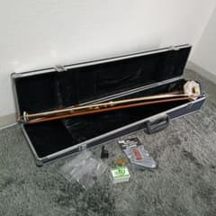 美品】 二胡 敦煌牌 民族楽器 入門用 弓 ハードケース チューナー 付き