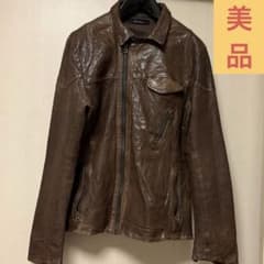 Johnbull ライダースレザージャケット 羊革 Mサイズ ブラウン