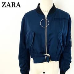 (完売商品)ZARA 短丈ma-1 ネイビー　size S m70383133525_1.jpg?1719889630