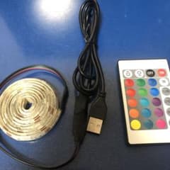 USB給電 RGB LEDテープライト 97cm リモコン付きのサムネイル
