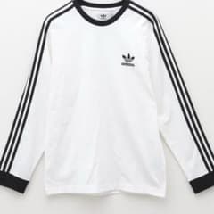 adidas 長袖 Tシャツ ホワイト ブラックのサムネイル