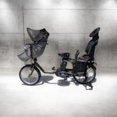 電動アシスト自転車 GyuttoクルームDX チャイルドシート付き カーキ