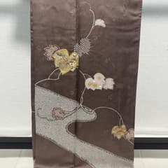 D588 訪問着　蔦の葉　宝尽くし　金駒刺繍　絞り　正絹　着物　袷　極美品 D588 訪問着 蔦の葉 宝尽くし 金駒刺繍 絞り 正絹 着物 袷 極美品