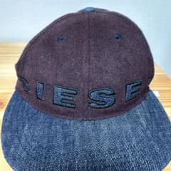 DIESEL ウールキャップ ボルドー×レザーアジャスターのサムネイル