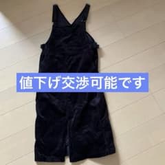 ブラック コーデュロイ サロペットスカートのサムネイル