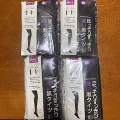 ほっそりすっきり濃い黒タイツ M〜L 4個セットのサムネイル