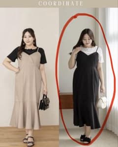 Runa×しまむら キャミワンピース 黒のサムネイル
