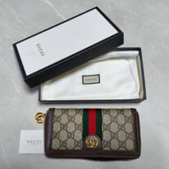 最終値下美品GUCCI オフディアGGジップアラウンドウォレット 長財布 