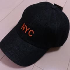 NYCロゴキャップ★ブラックデニム♪★新品★のサムネイル