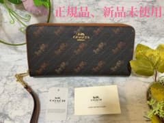 COACH コーチ　長財布　馬車　ダークブラウンのサムネイル