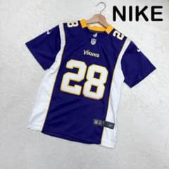 NIKE NFL バイキングス #28 ピーターソン ゲームシャツ 紫 古着 - メルカリ