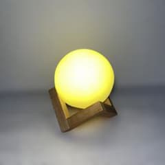 球形テーブルライト 木製スタンド付きのサムネイル