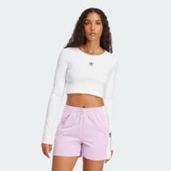 adidas エッセンシャルズ リブ クロップ 長袖Tシャのサムネイル