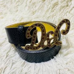 Dolce & Gabbana バックル レザー 蛇柄 スネーク 本革 ベルト - メルカリ