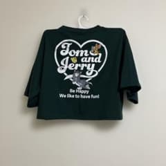 TOM and JERRY 半袖Tシャツ ダークグリーンのサムネイル