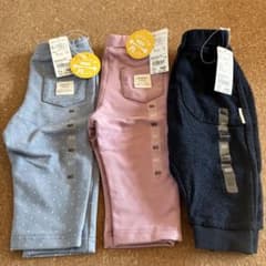 赤ちゃん本舗　7分丈パンツ3枚　　80のサムネイル