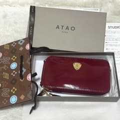 新品　ATAO 財布　ショルダーウォレットL字ファスナー　ルビー　箱　袋付き 新品 ATAO 財布 ショルダーウォレットL字ファスナー ルビー 箱 袋付き