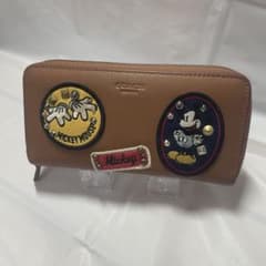 COACH ミッキー 長財布 F59340 ディズニー コラボ 未使用級 美品 