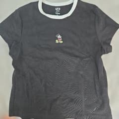 UNIQLO UT Disney ミッキーマウス リンガーTシャツ XLのサムネイル