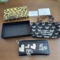 Think Bee! 長財布 ハート レオパード柄 - メルカリ