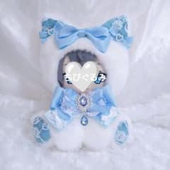 16cmぬいぐるみサイズおすわりぬい服♡みずいろ、ブルーのサムネイル