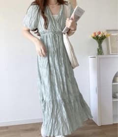 mily bilet シアージャガード花柄クリンクルワンピースのサムネイル