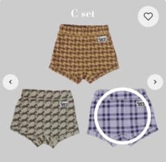 【semonapartment】インナーショーツ　90 チェック　紫のサムネイル