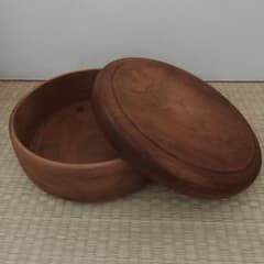 木製 丸型 茶箱 蓋付き　高級 刳り貫き 茶びつ 茶櫃 煎茶 木製 丸型 茶箱 蓋付き 高級 刳り貫き 茶びつ 茶櫃 煎茶 - メルカリ