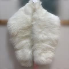 タグ付きSAGA FURS サガファー リアルファーショールホワイト 