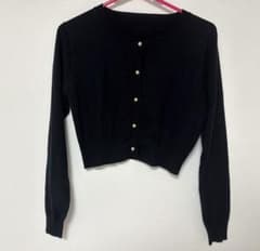 GRL ゴールドボタンニットカーディガン[gn542] ブラック 【訳あり品】のサムネイル