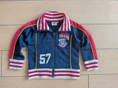 キッズ ジップアップジャケット 90 ネイビーのサムネイル