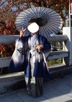 七五三　子供用着物 5歳　鷹の模様のサムネイル